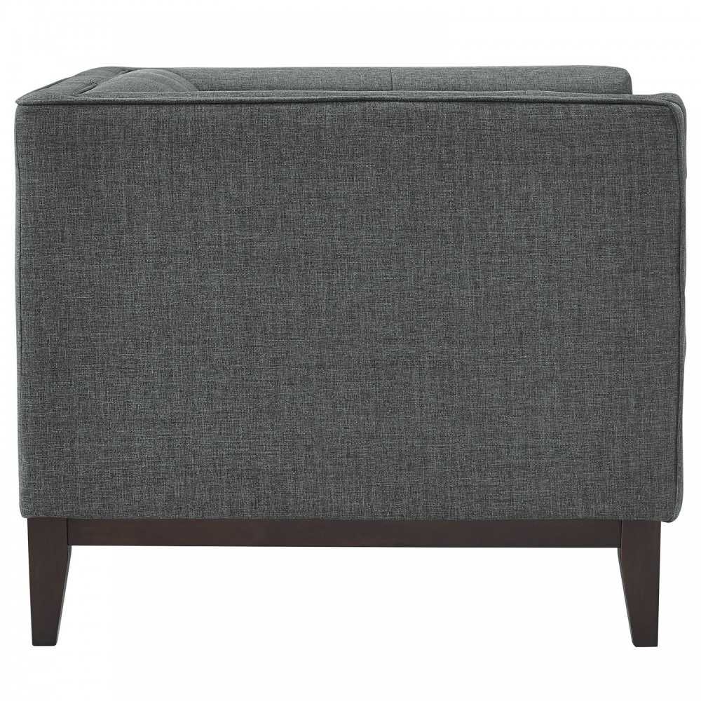 Serve Upholstered Fabric Armchair, Gray
