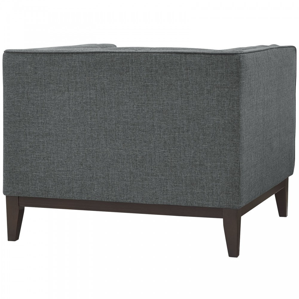 Serve Upholstered Fabric Armchair, Gray