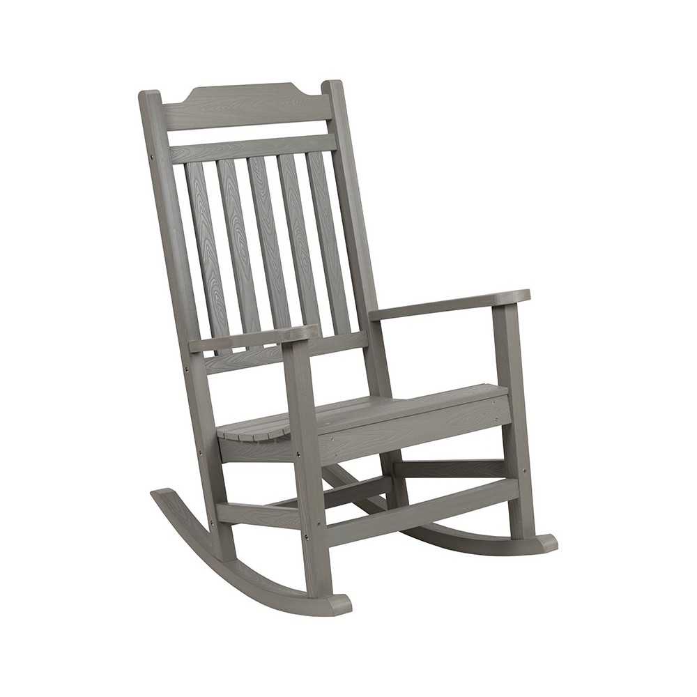 Set of 2 Winston All-Weather Rocking Chair in Gray Faux Wood
