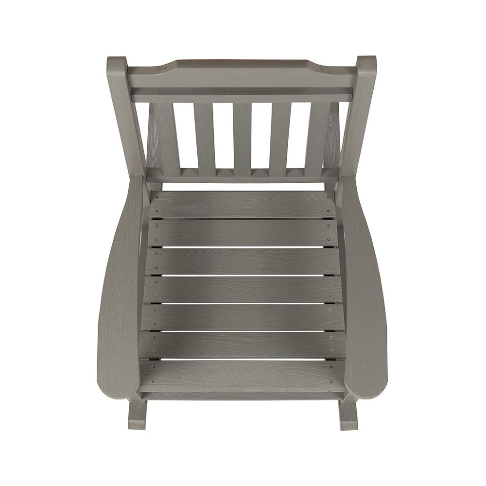 Set of 2 Winston All-Weather Rocking Chair in Gray Faux Wood