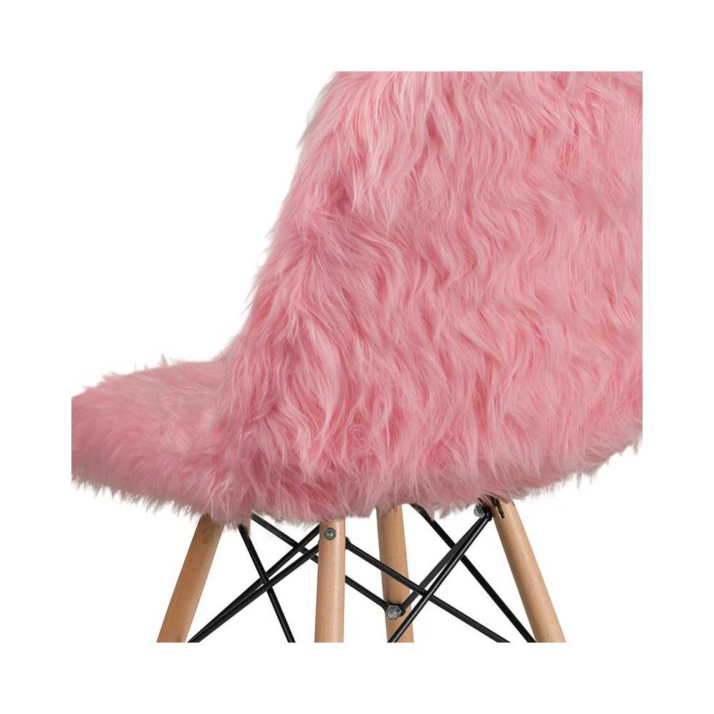 Shaggy Dog Light Pink Accent Chair