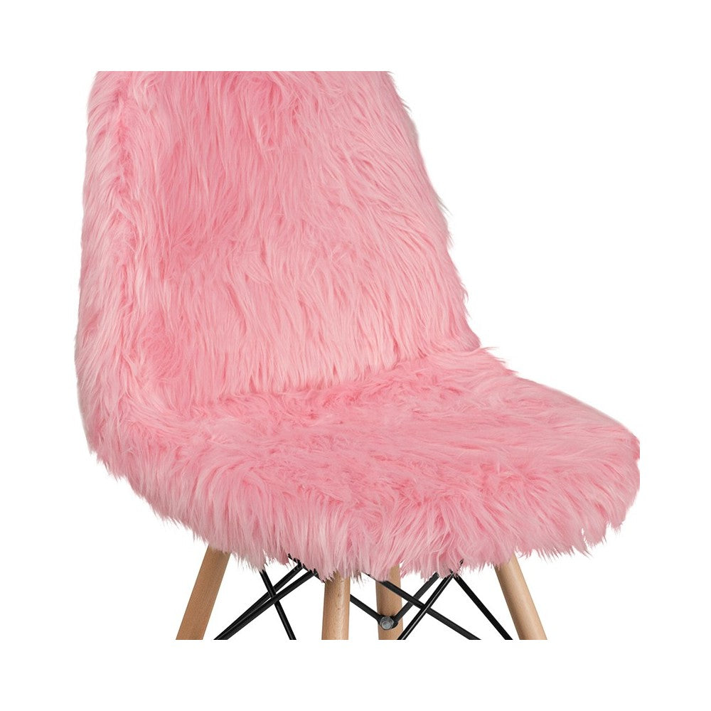 Shaggy Dog Light Pink Accent Chair
