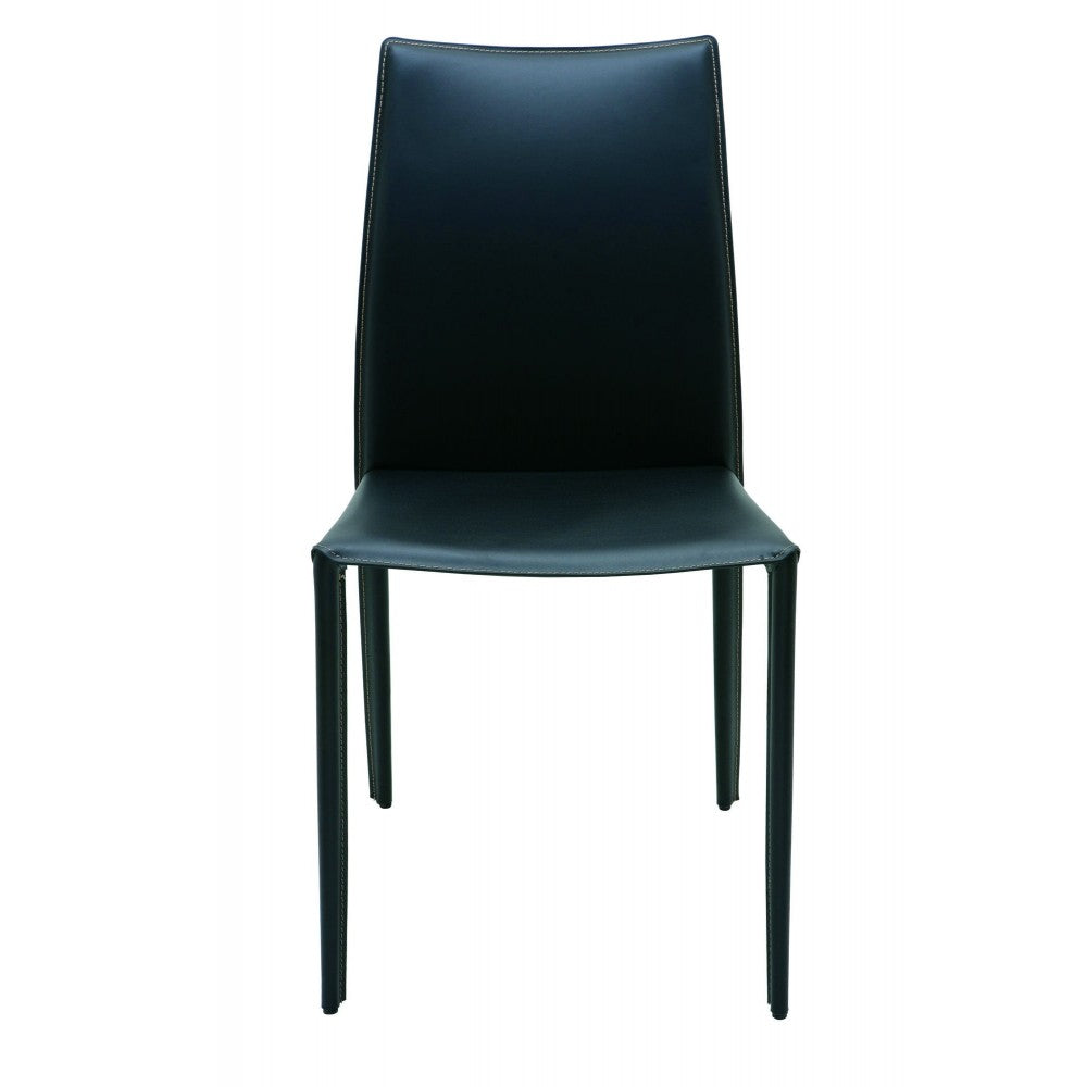 Sienna Black Leather Dining Chair, HGGA283