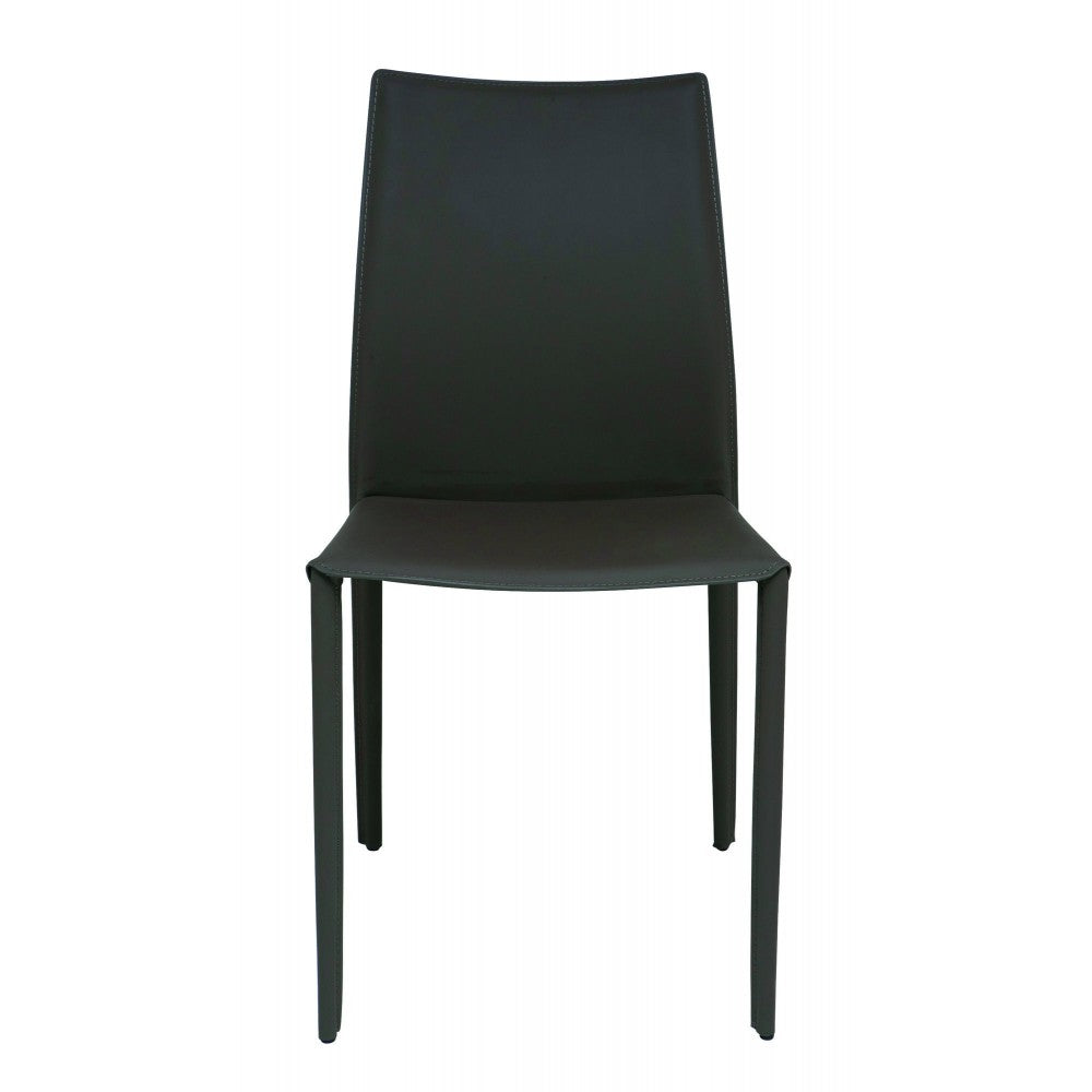 Sienna Mink Leather Dining Chair