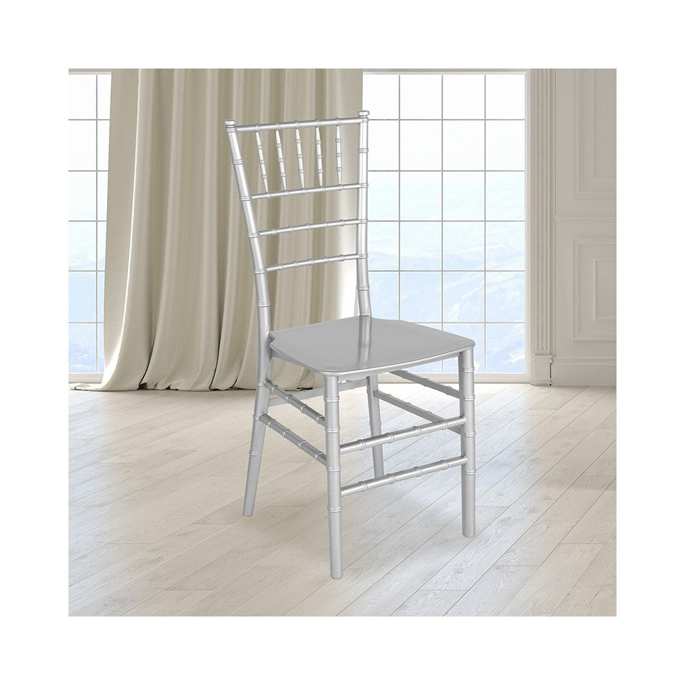 Silver Resin Stacking Chiavari Chair