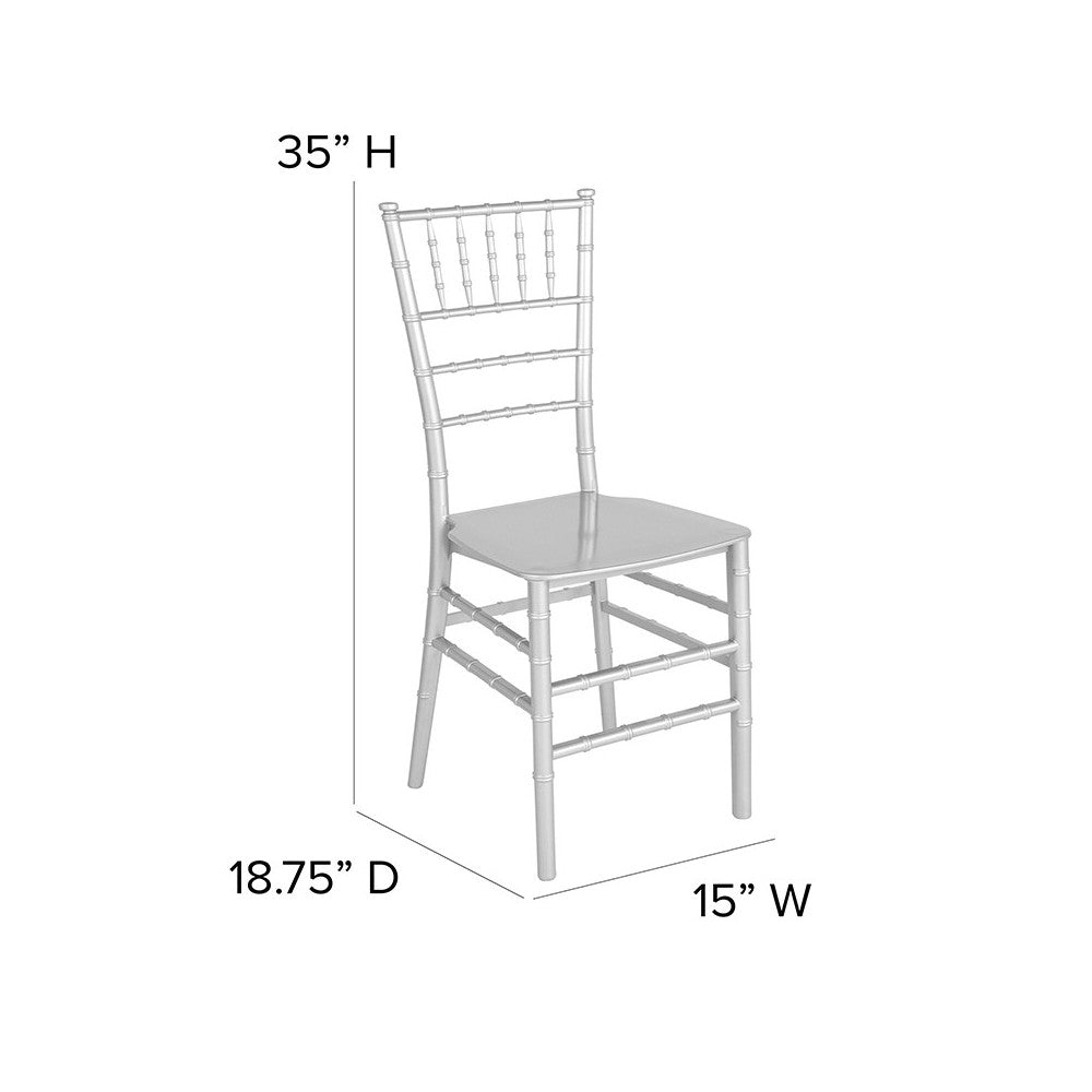 Silver Resin Stacking Chiavari Chair