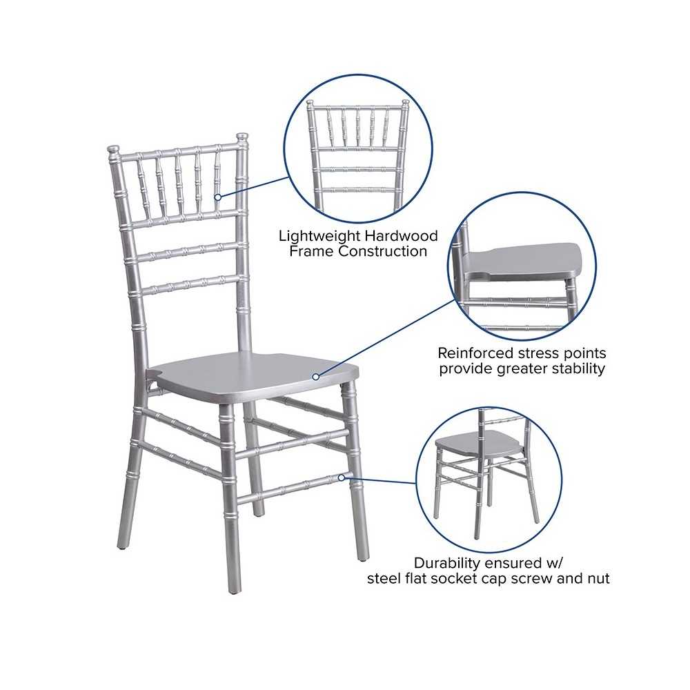 Silver Wood Chiavari Chair