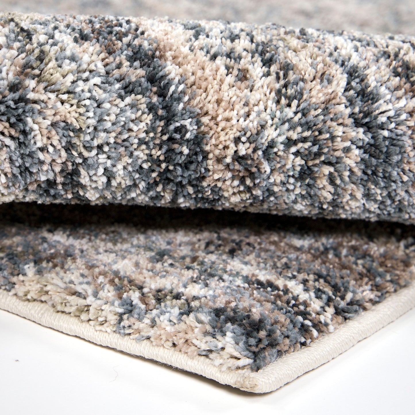 Palmetto Living Multi Solid Muted Blue 6'7" X 9'6"