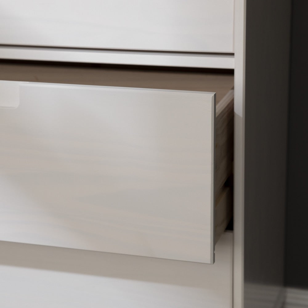 Sloane 3 Drawer Groove Handle Wood Dresser - White