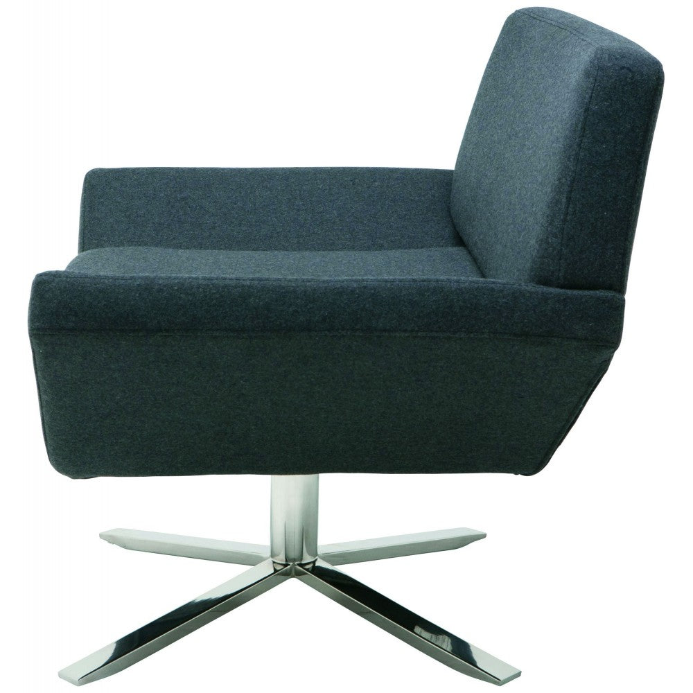 Sly Dark Gray Fabric Occasional Chair