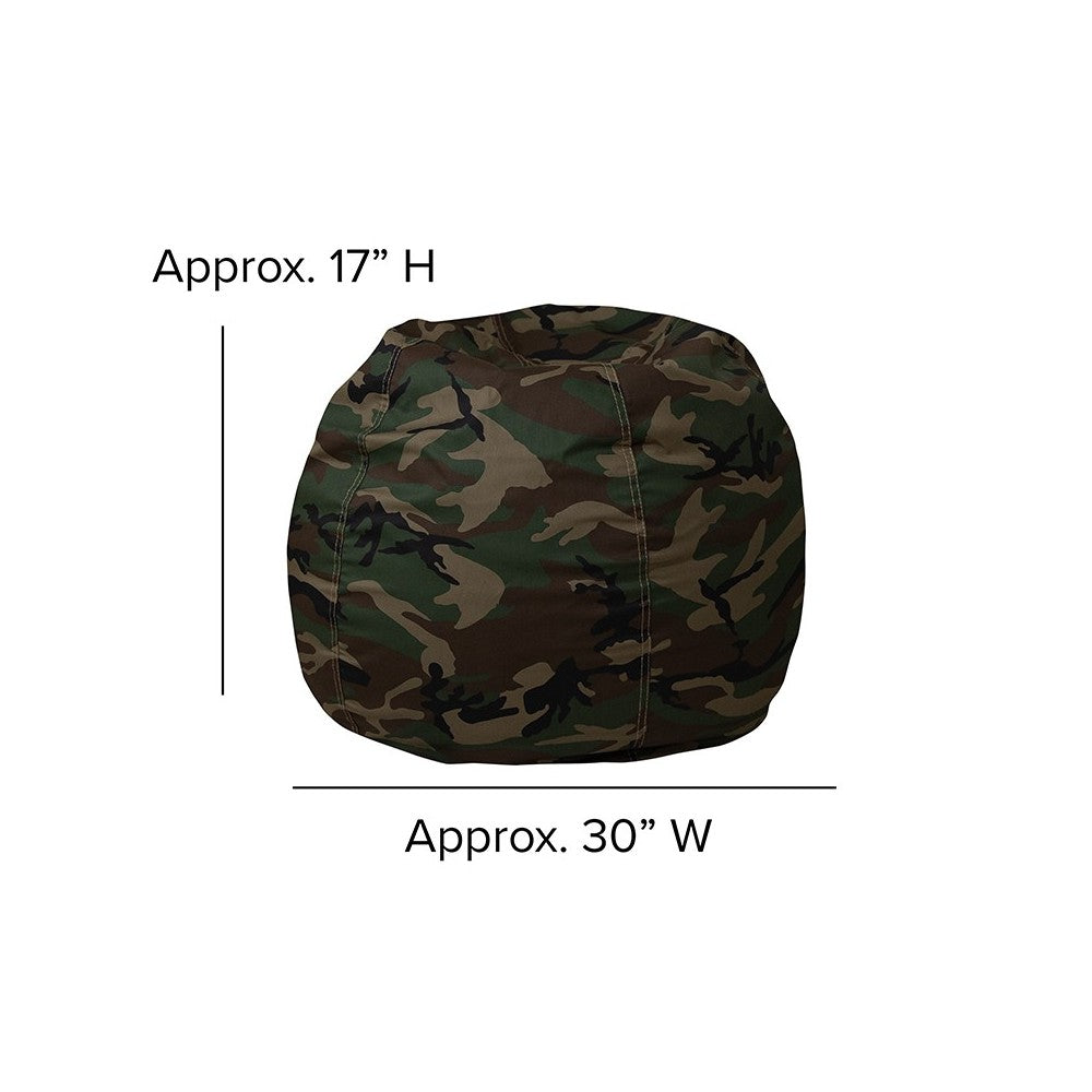 Small Camouflage Bean Bag Chair for Kids and Teens