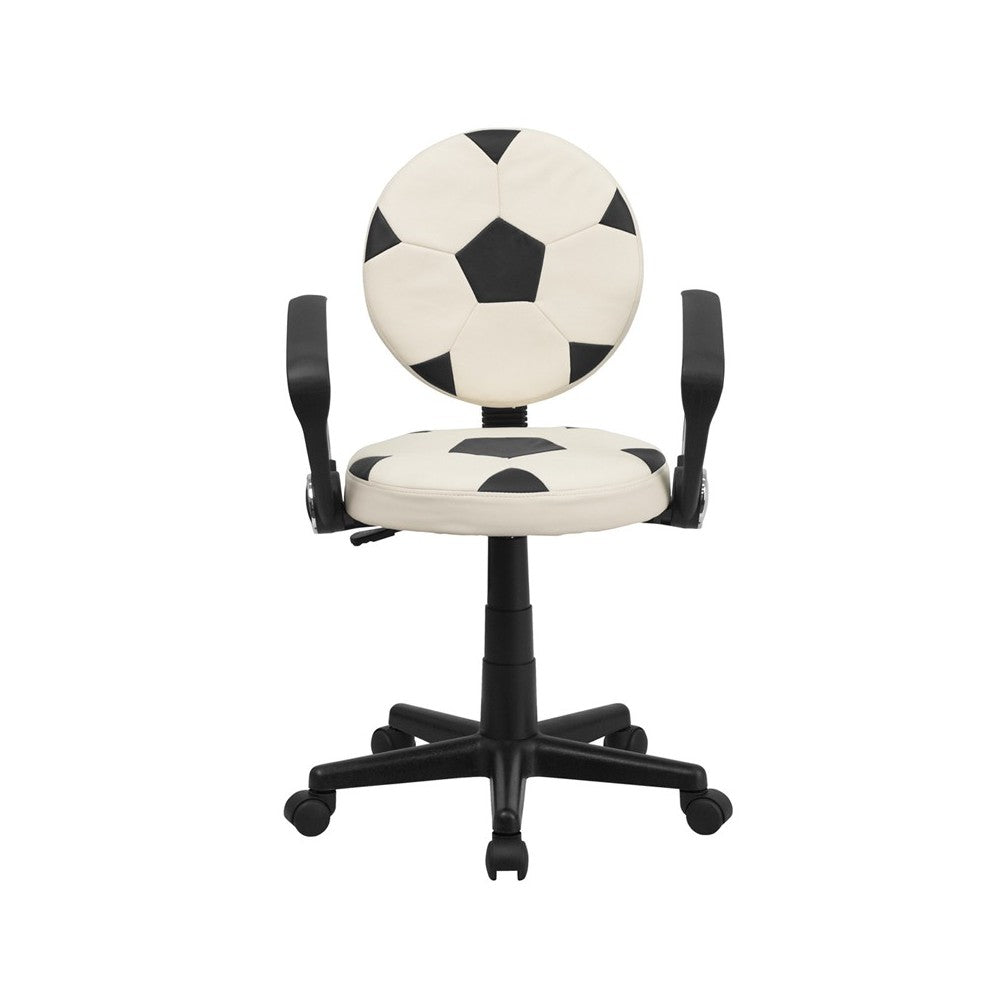 Soccer Swivel Task Office Chair with Arms