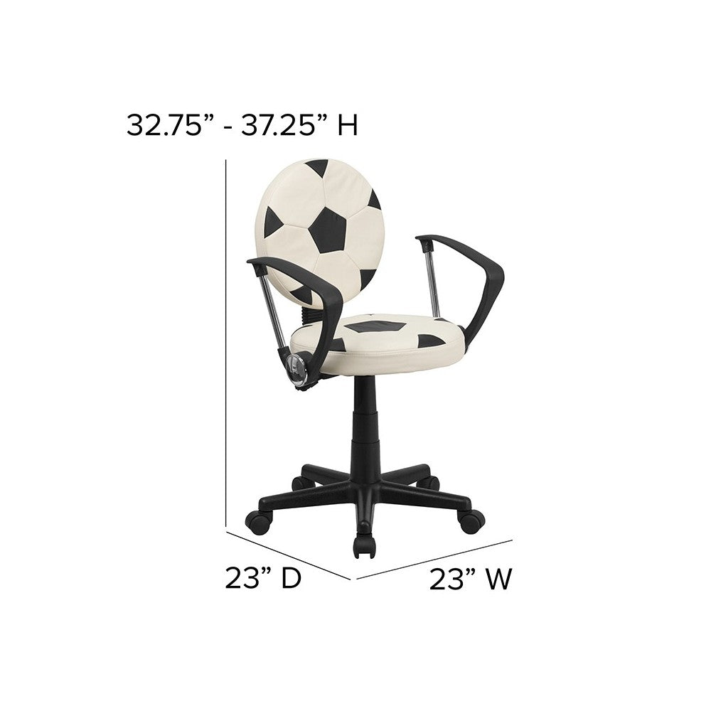 Soccer Swivel Task Office Chair with Arms