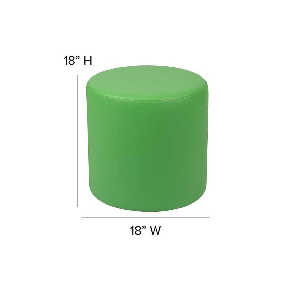 Soft Seating Collaborative Circle for Classrooms and Common Spaces - 18" Seat Height (Green)