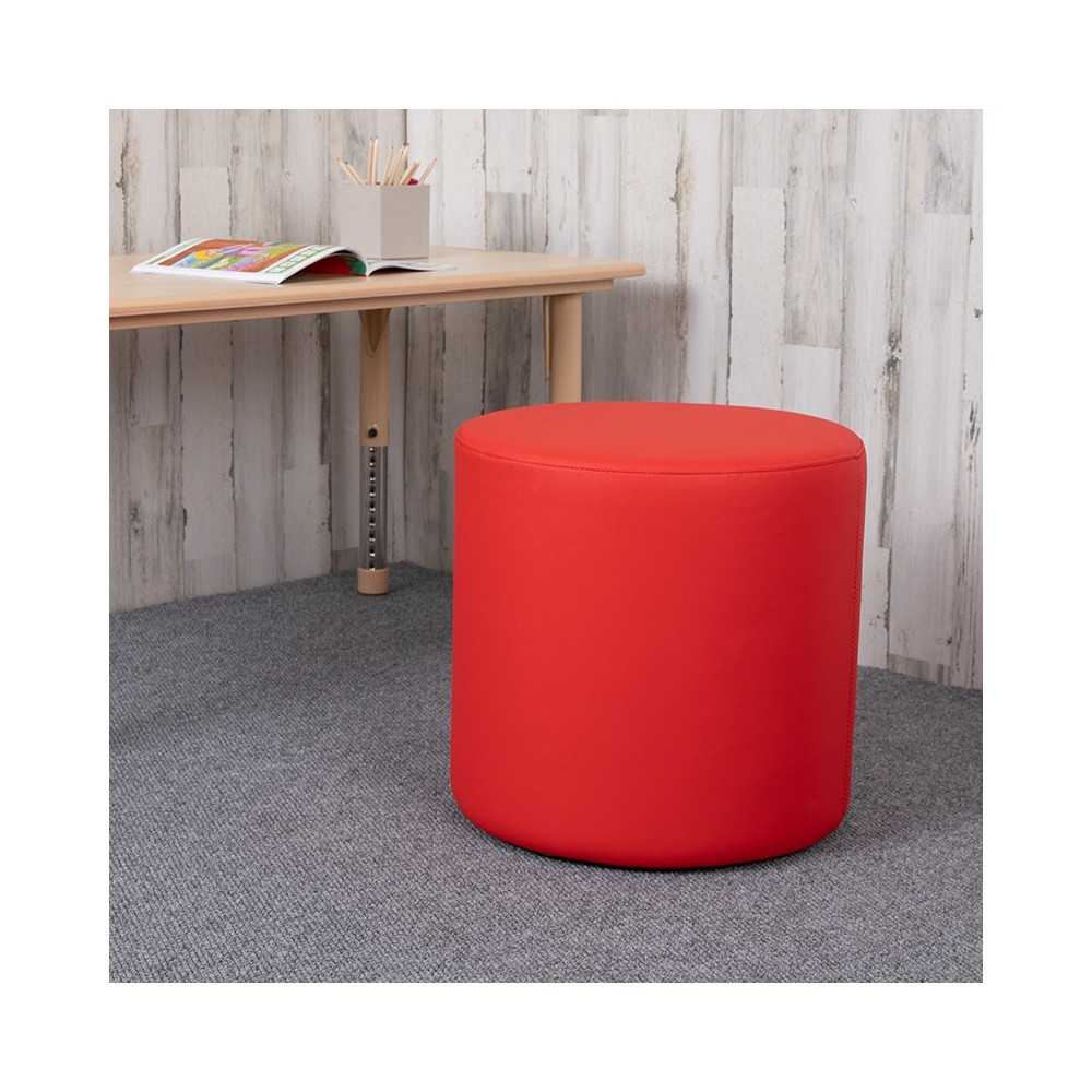 Soft Seating Collaborative Circle for Classrooms and Common Spaces - 18" Seat Height (Red)