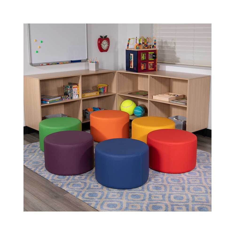 Soft Seating Collaborative Circle for Classrooms and Daycares - 12" Seat Height (Blue)