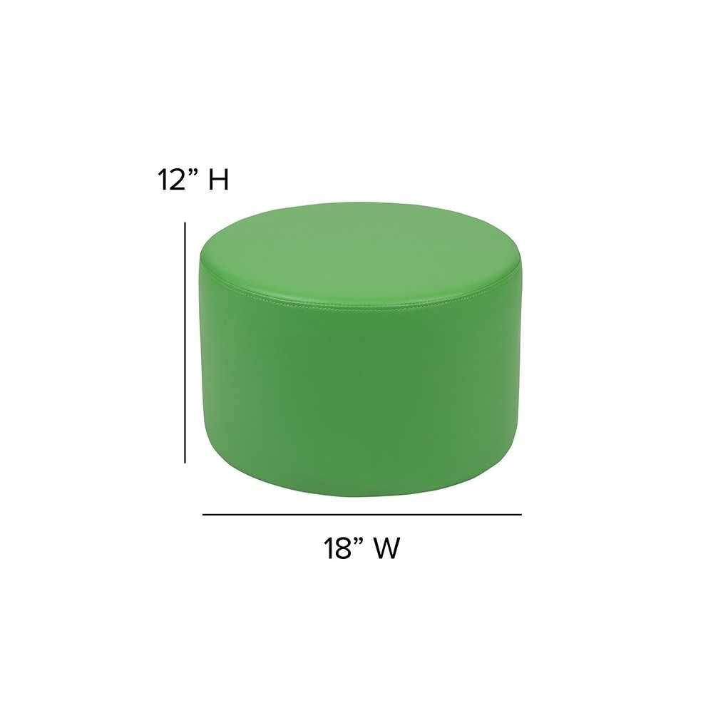 Soft Seating Collaborative Circle for Classrooms and Daycares - 12" Seat Height (Green)