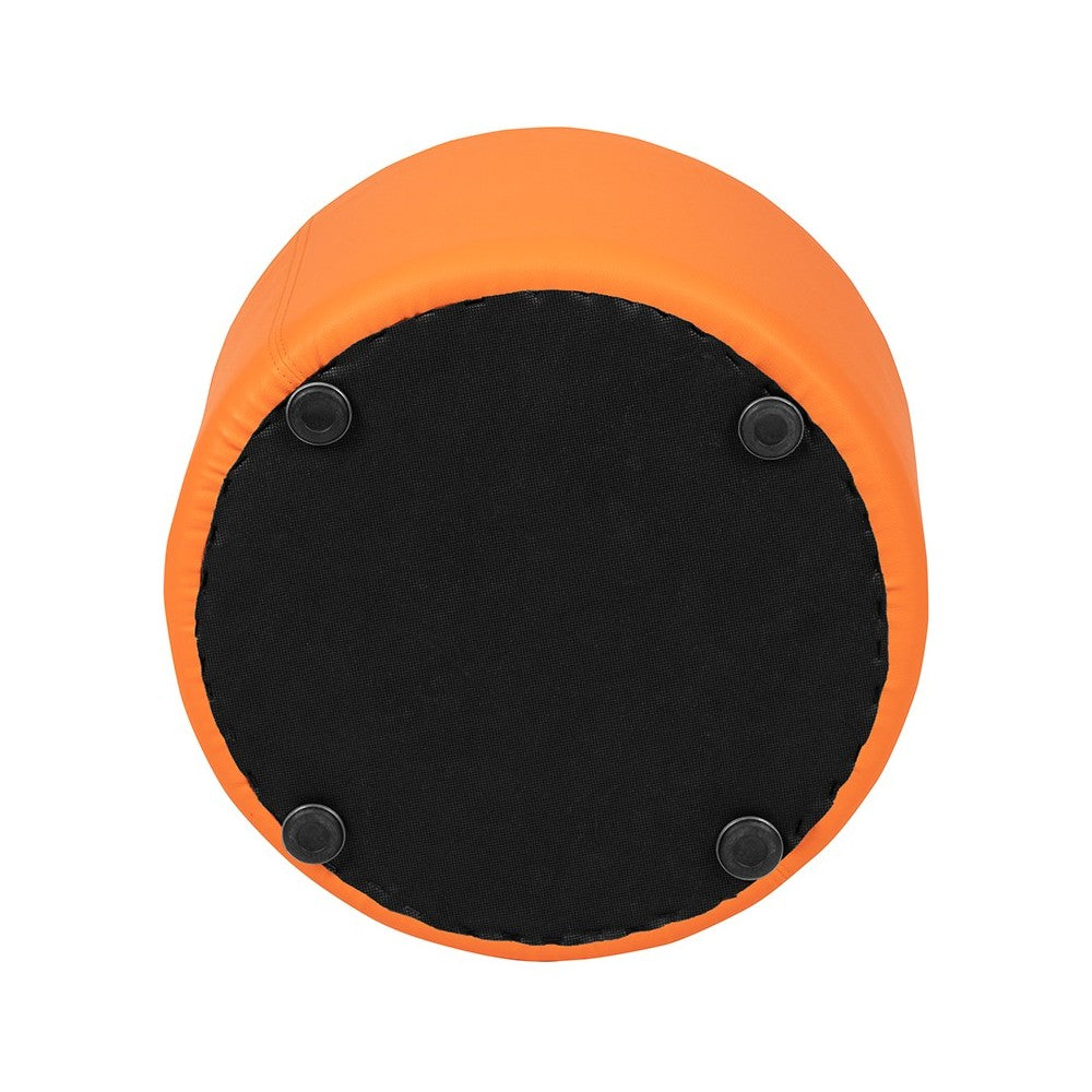 Soft Seating Collaborative Circle for Classrooms and Daycares - 12" Seat Height (Orange)