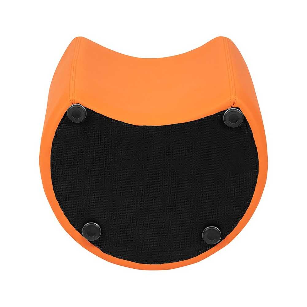 Soft Seating Collaborative Moon for Classrooms and Common Spaces - 18" Seat Height (Orange)
