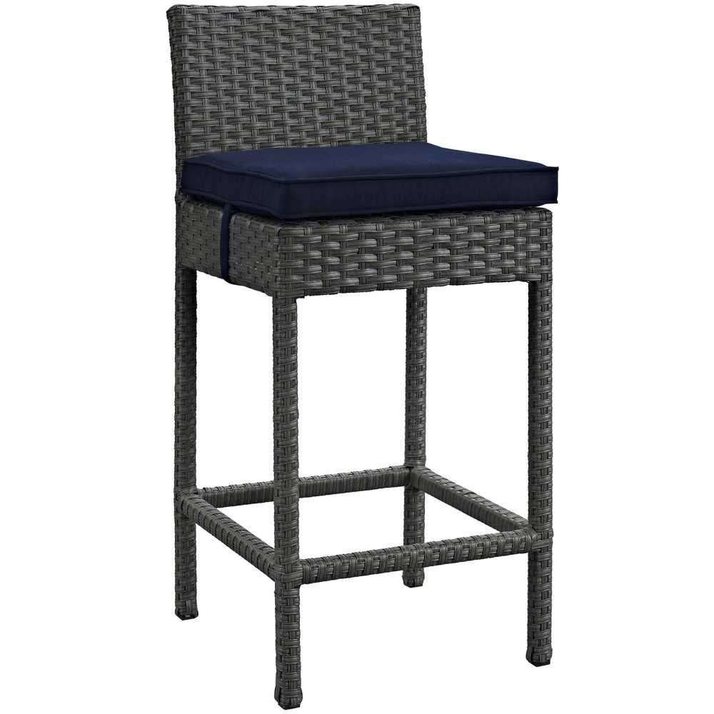 Sojourn 2 Piece Outdoor Patio Sunbrella Pub Set, Canvas Navy