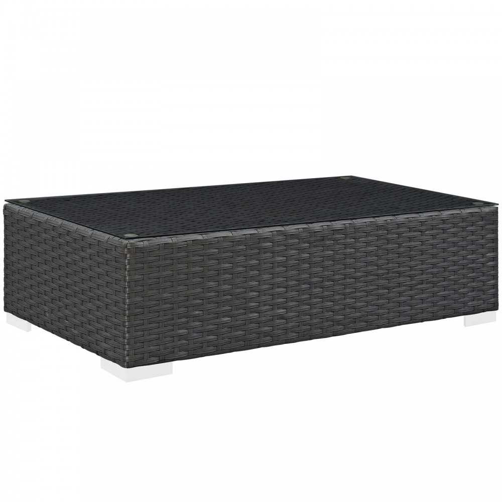Sojourn 3 Piece Outdoor Patio Sunbrella Sectional Set, Canvas Gray, EEI-1889-CHC-GRY-SET