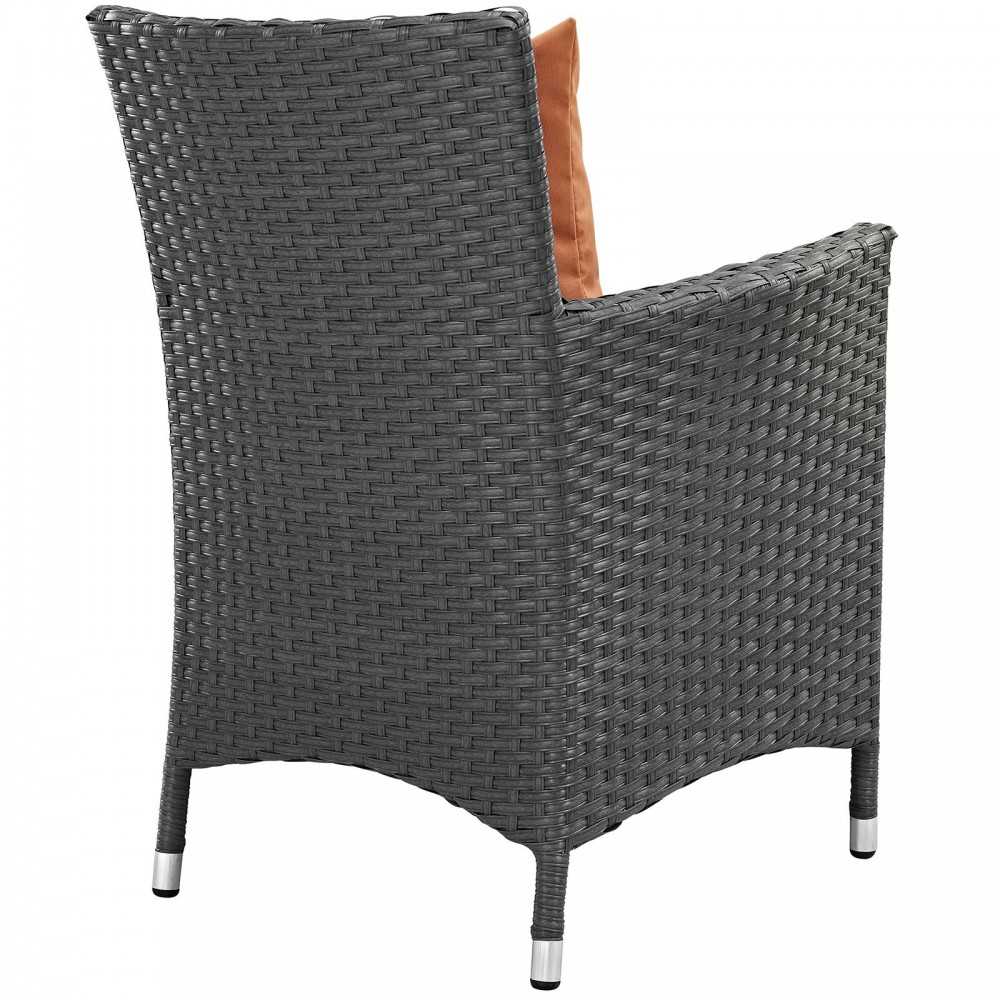 Sojourn 4 Piece Outdoor Patio Sunbrella Dining Set, Canvas Tuscan
