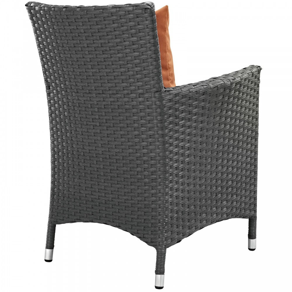 Sojourn Dining Outdoor Patio Sunbrella Armchair, Canvas Tuscan