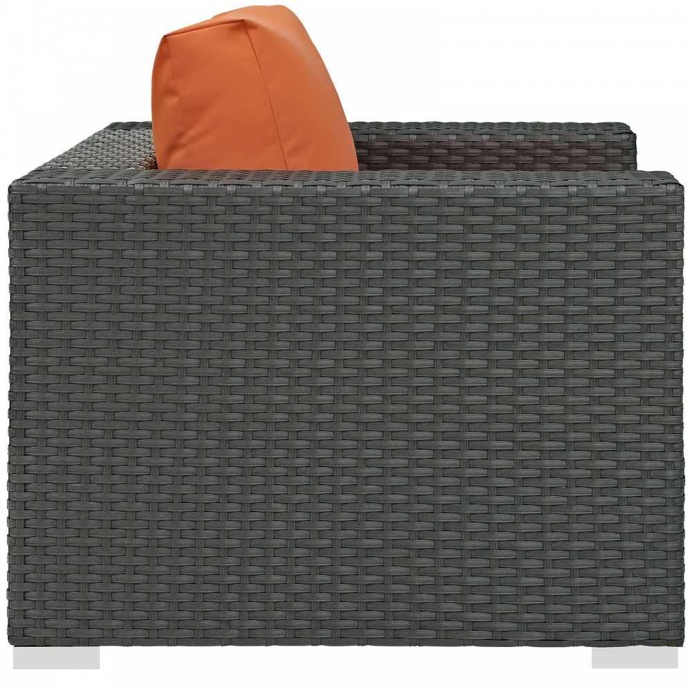Sojourn Outdoor Patio Sunbrella Armchair, Canvas Tuscan