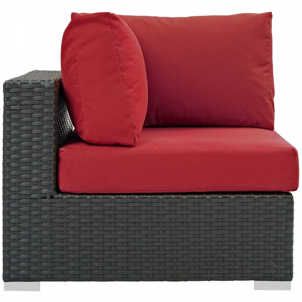 Sojourn Outdoor Patio Sunbrella Corner, Canvas Red