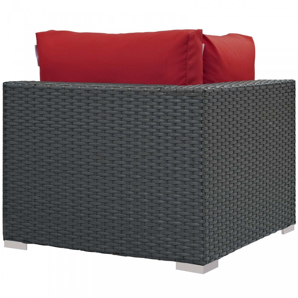 Sojourn Outdoor Patio Sunbrella Corner, Canvas Red