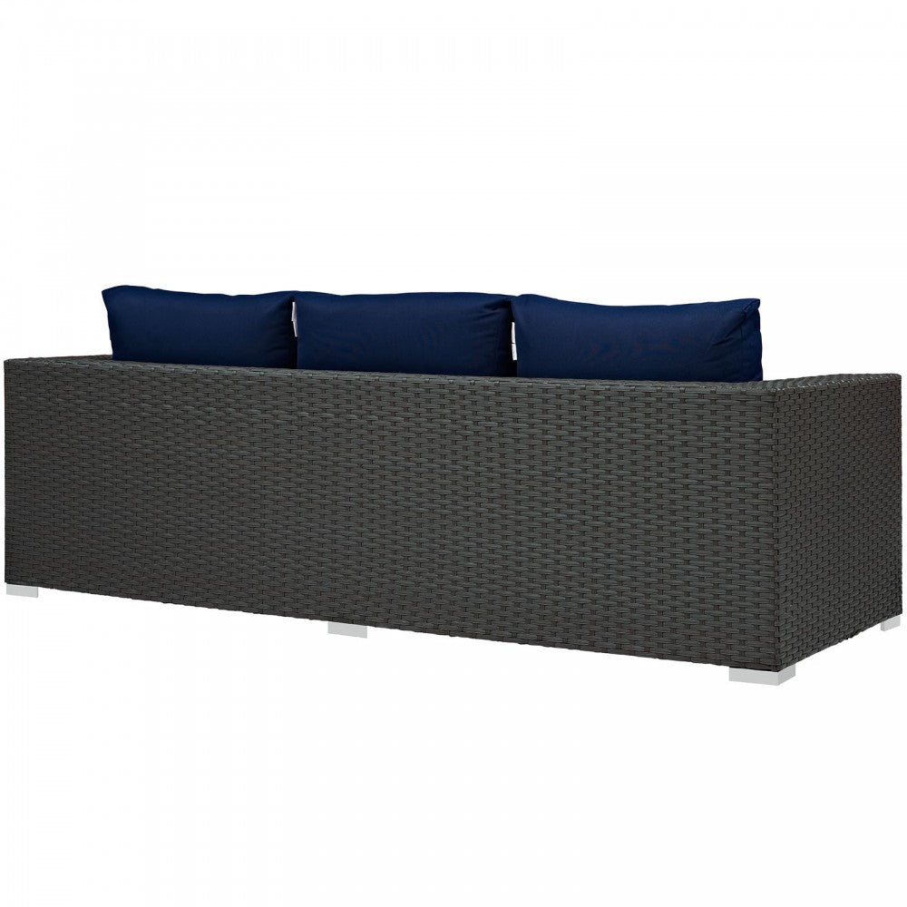 Sojourn Outdoor Patio Sunbrella Sofa, Canvas Navy