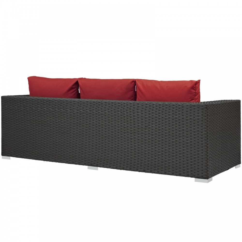 Sojourn Outdoor Patio Sunbrella Sofa, Canvas Red