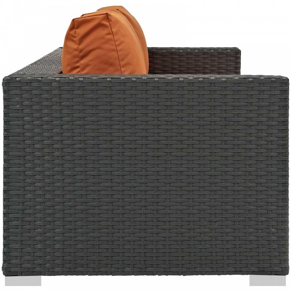 Sojourn Outdoor Patio Sunbrella Sofa, Canvas Tuscan