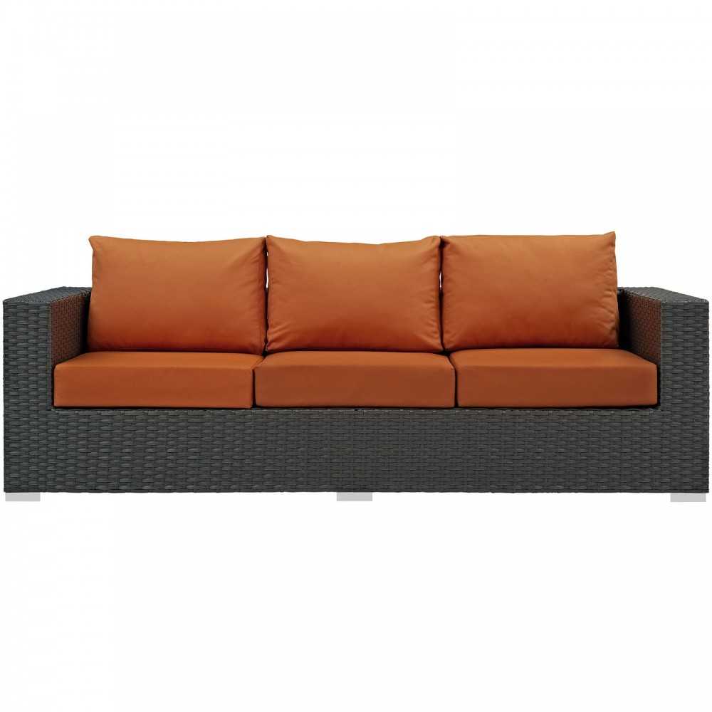 Sojourn Outdoor Patio Sunbrella Sofa, Canvas Tuscan
