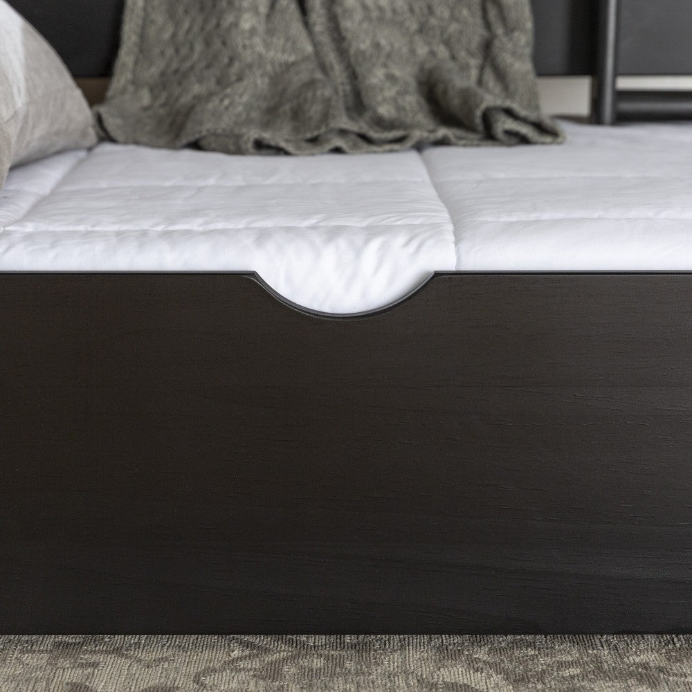 Solid Wood Twin over Twin Bunk Bed and Storage/Trundle Bed - Black