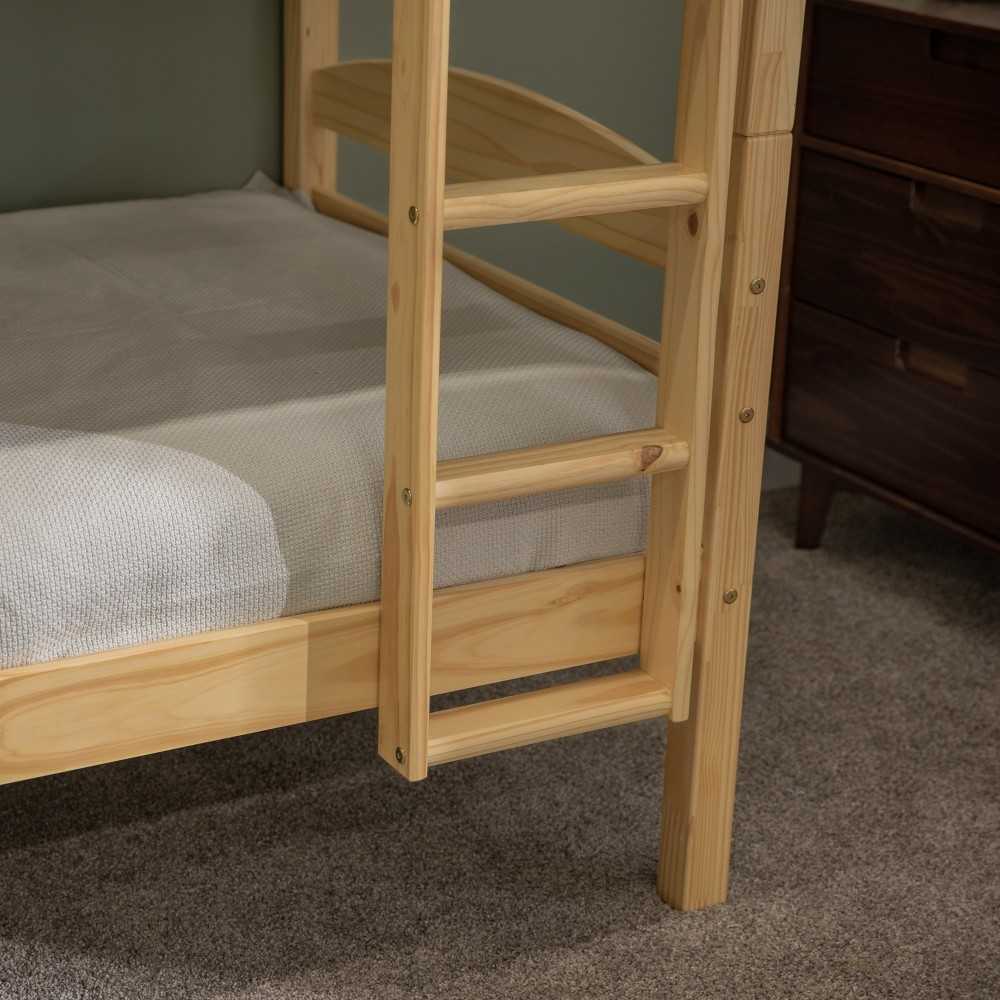 Solid Wood Twin over Twin Bunk Bed - Natural