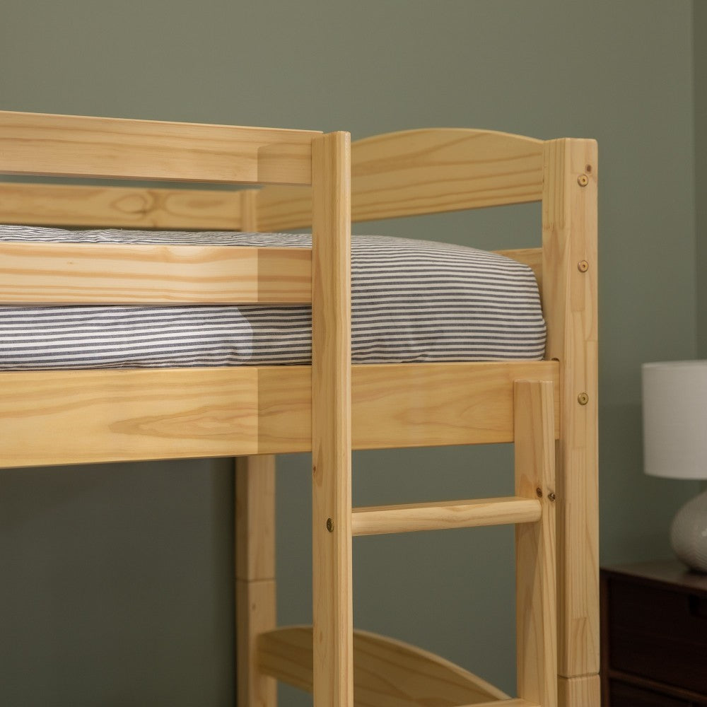 Solid Wood Twin over Twin Bunk Bed - Natural