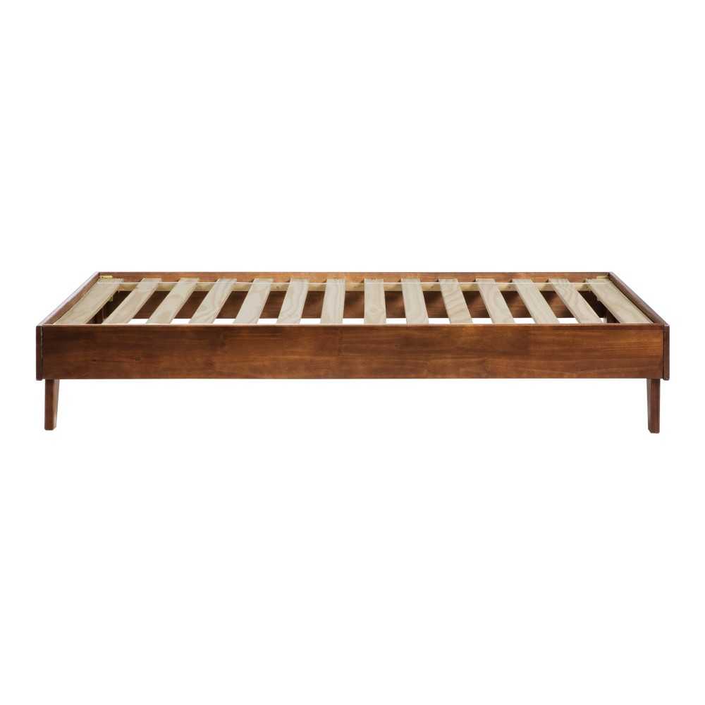 Solid Wood Twin Platform Bed - Walnut