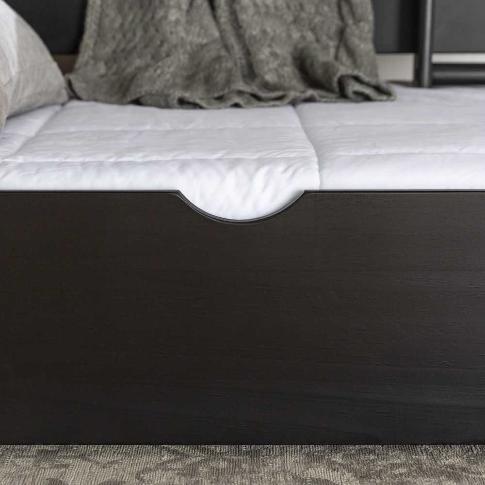 Solid Wood Twin Trundle Bed - Black