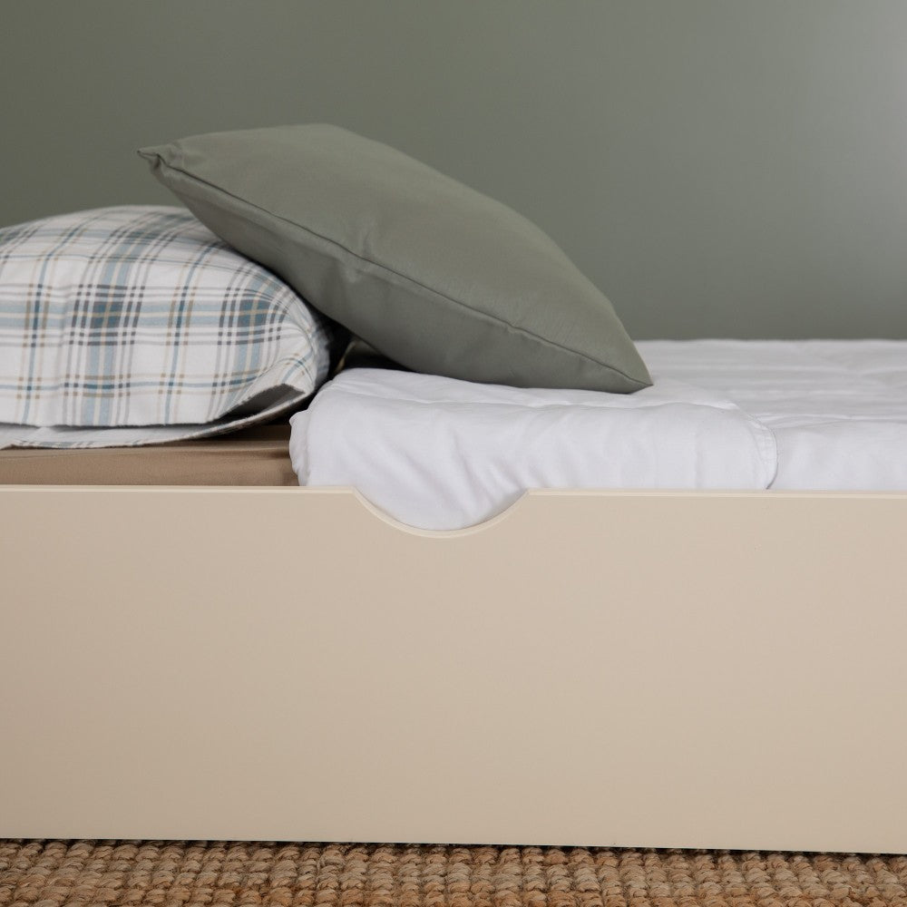 Solid Wood Twin Trundle Bed - White