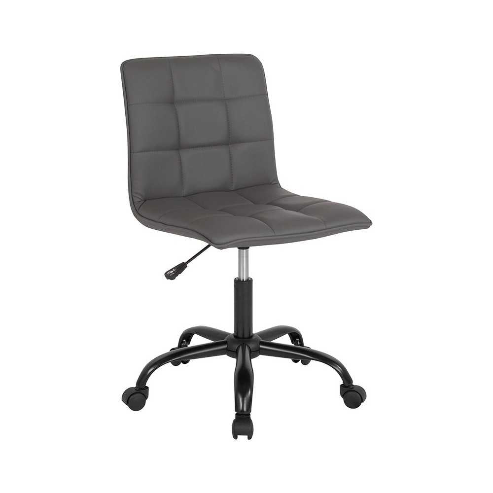 Sorrento Home and Office Task Chair in Gray LeatherSoft