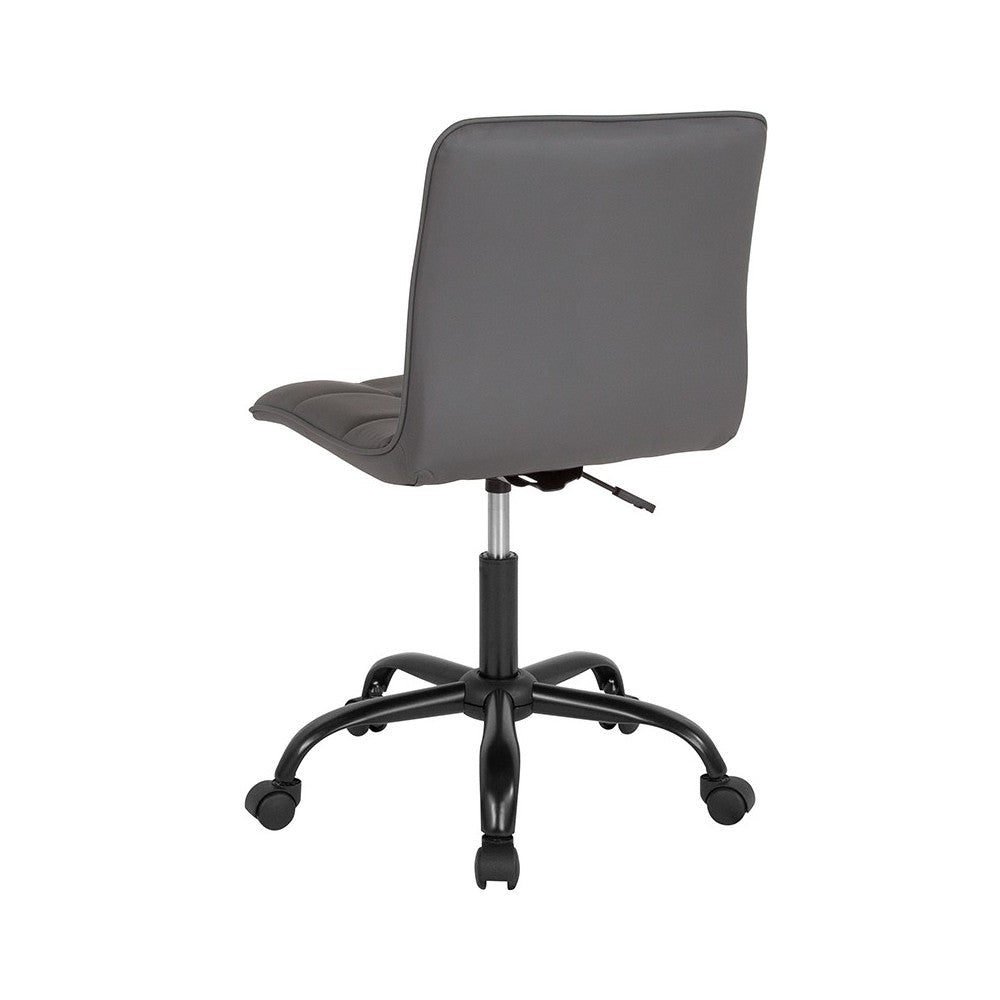 Sorrento Home and Office Task Chair in Gray LeatherSoft