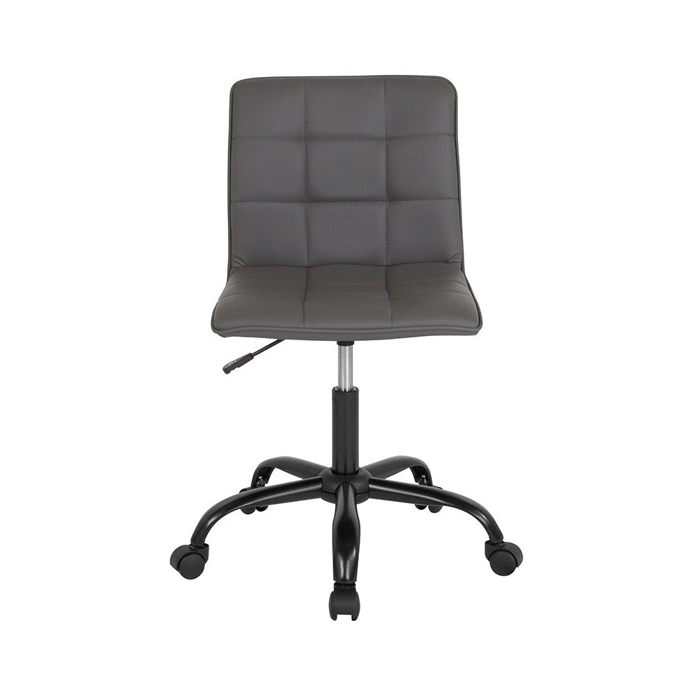 Sorrento Home and Office Task Chair in Gray LeatherSoft
