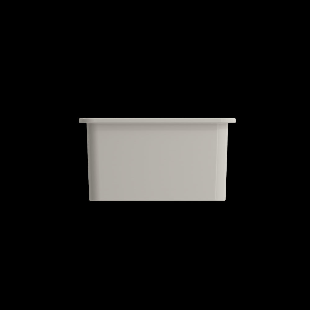 Sotto Dual-Mount Fireclay 24 in. Single Bowl Kitchen Sink in Biscuit