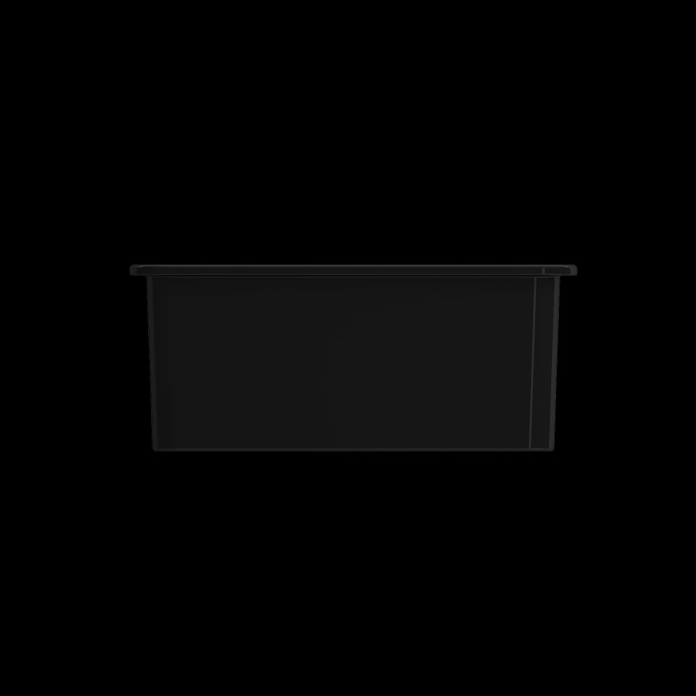 Sotto Dual-Mount Fireclay 24 in. Single Bowl Kitchen Sink in Black