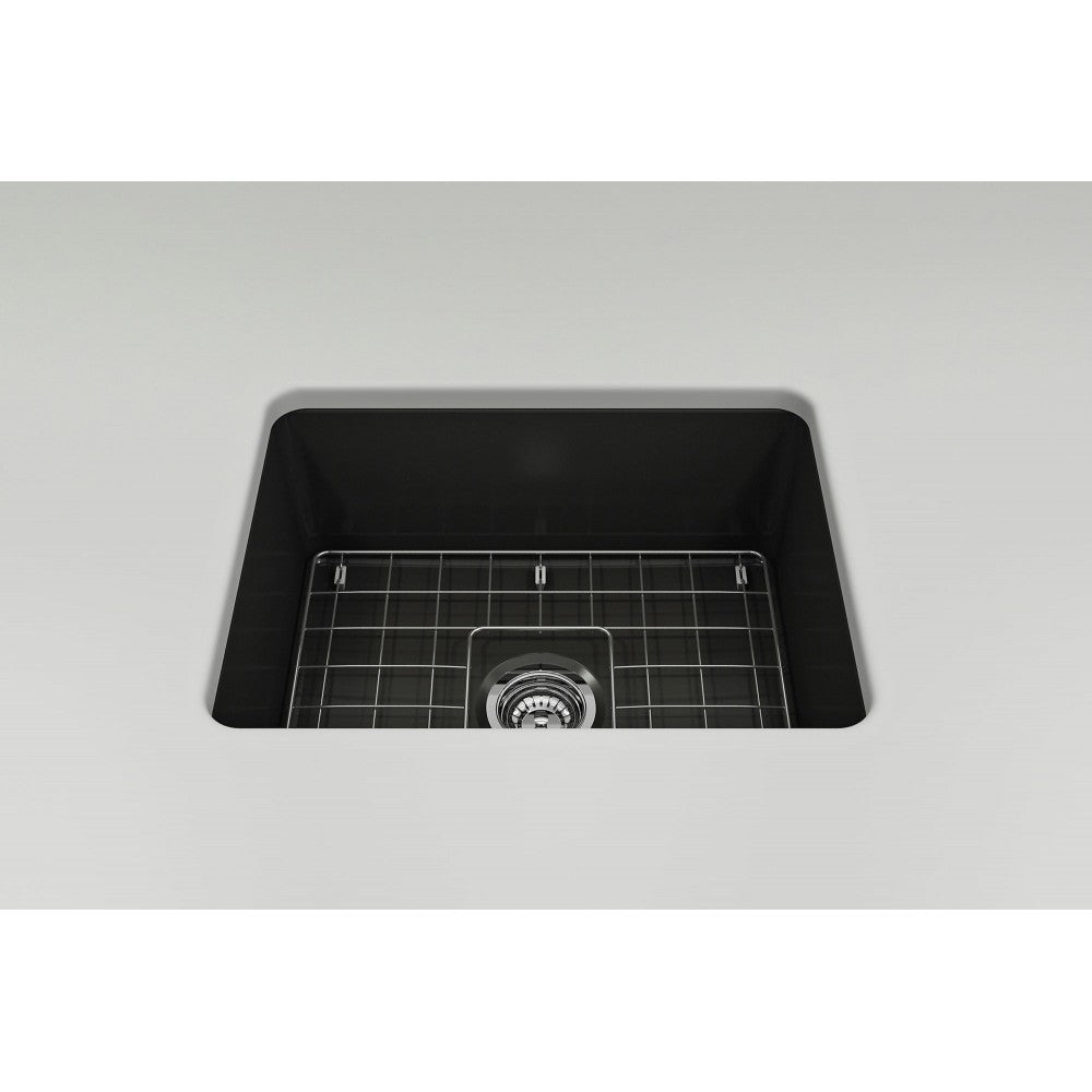 Sotto Dual-Mount Fireclay 24 in. Single Bowl Kitchen Sink in Matte Black