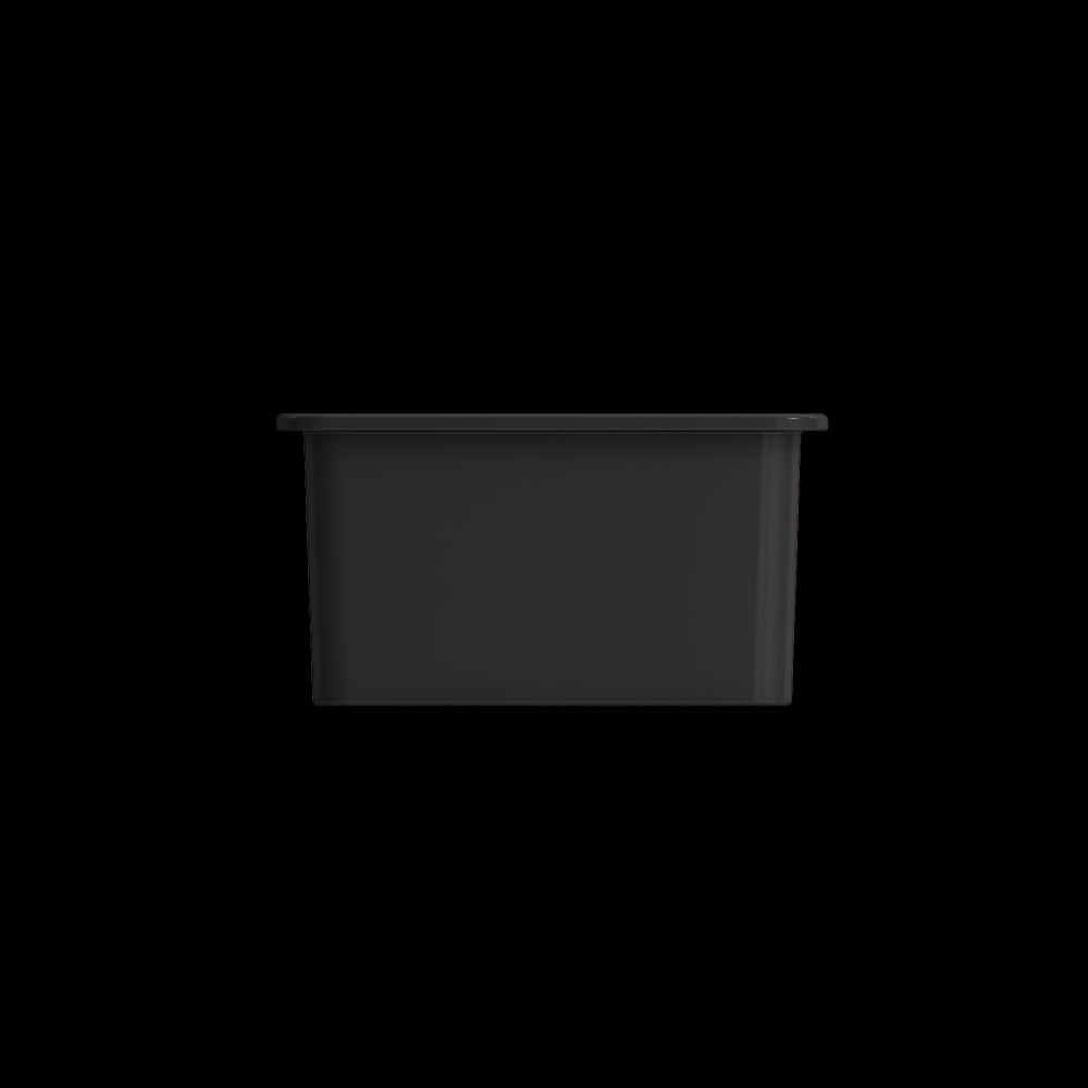 Sotto Dual-Mount Fireclay 24 in. Single Bowl Kitchen Sink in Matte Black