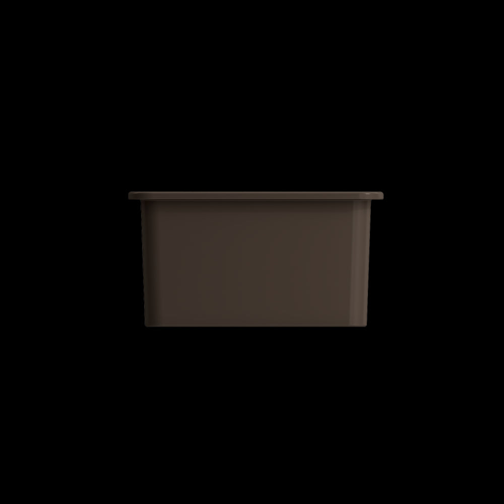 Sotto Dual-Mount Fireclay 24 in. Single Bowl Kitchen Sink in Matte Brown