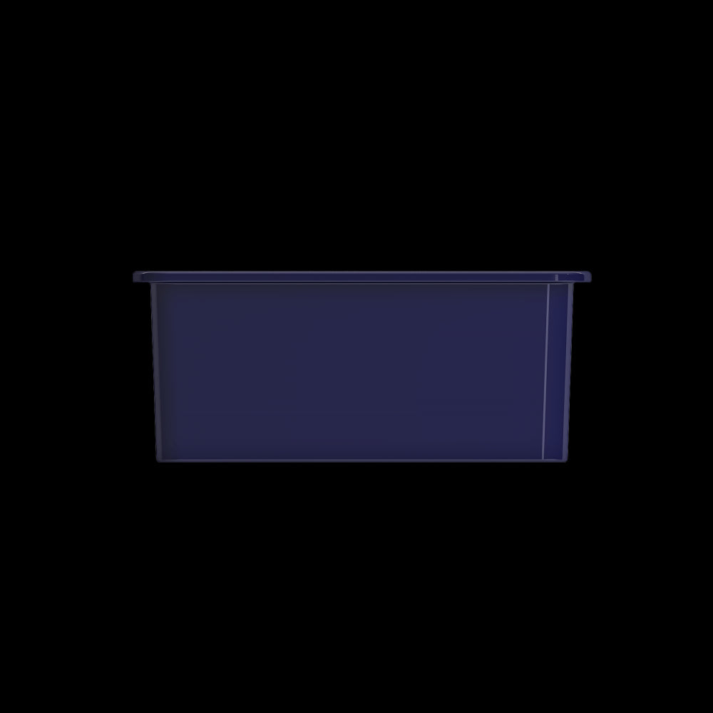 Sotto Dual-Mount Fireclay 24 in. Single Bowl Kitchen Sink in Sapphire Blue