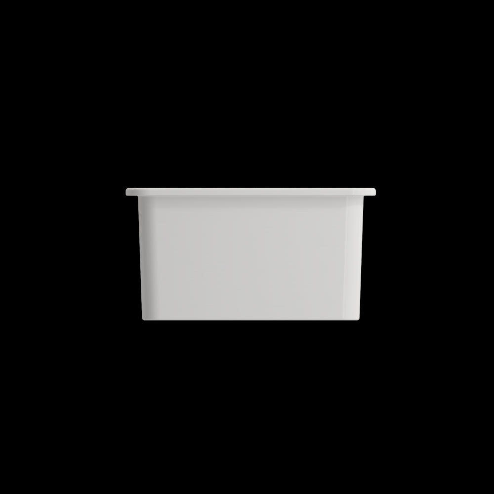 Sotto Dual-Mount Fireclay 24 in. Single Bowl Kitchen Sink in White